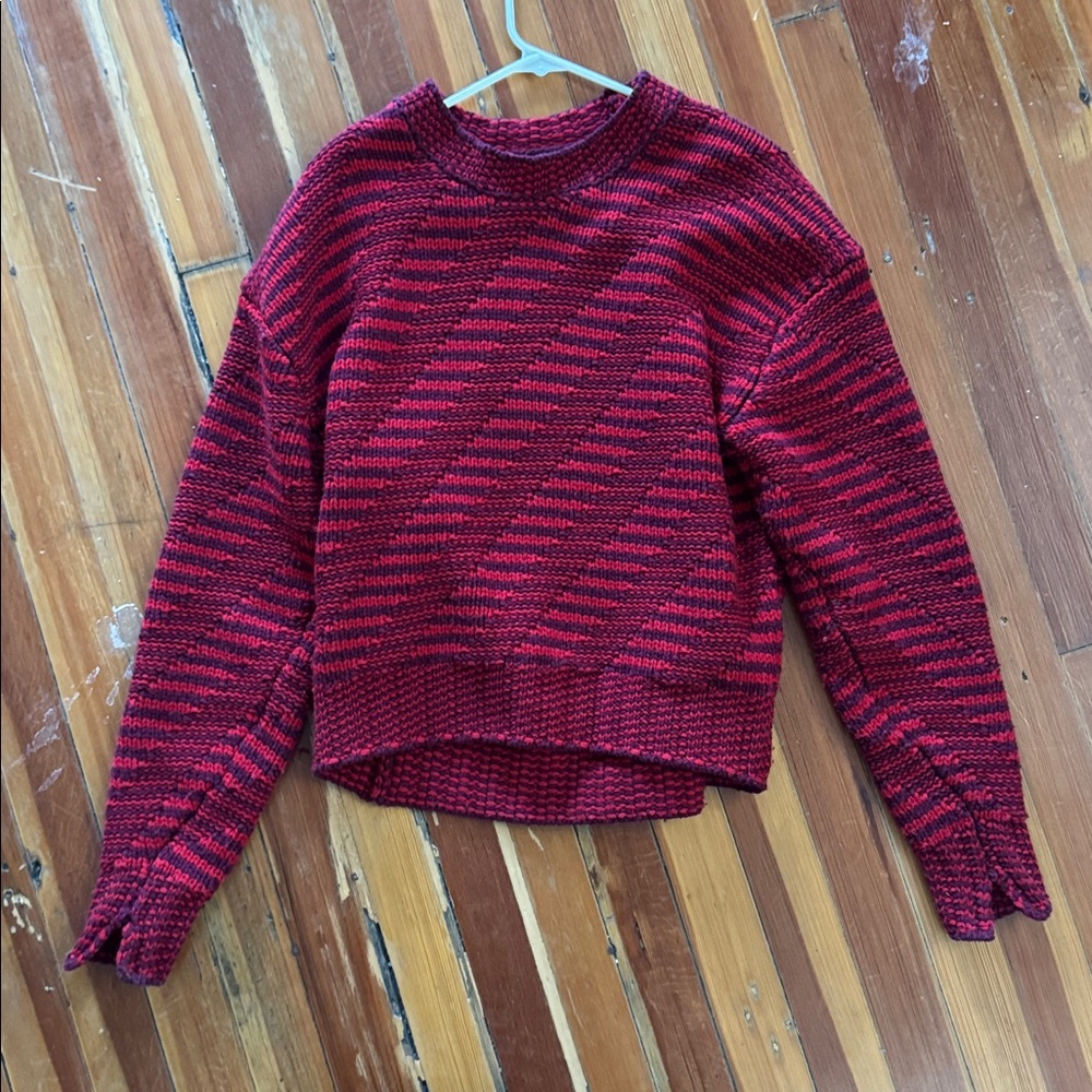 Red Marled Knit Women's Sweater